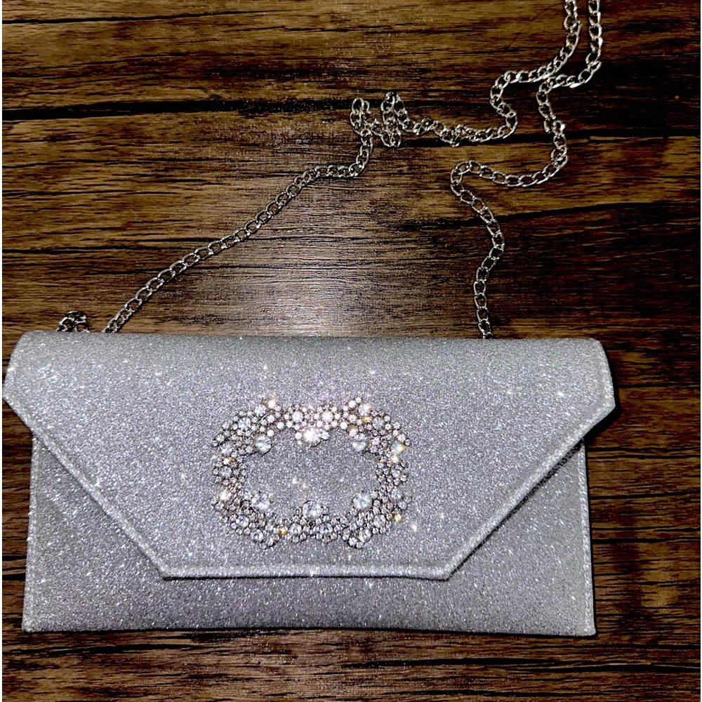 A classic envelope clutch silhouette
